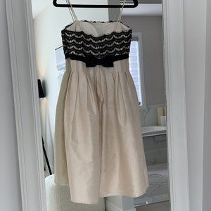 Beige and Black Cocktail Dress, Likely RED VALENTINO